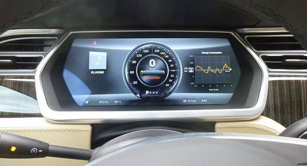 Tesla Model S P85+ cluster with zero range