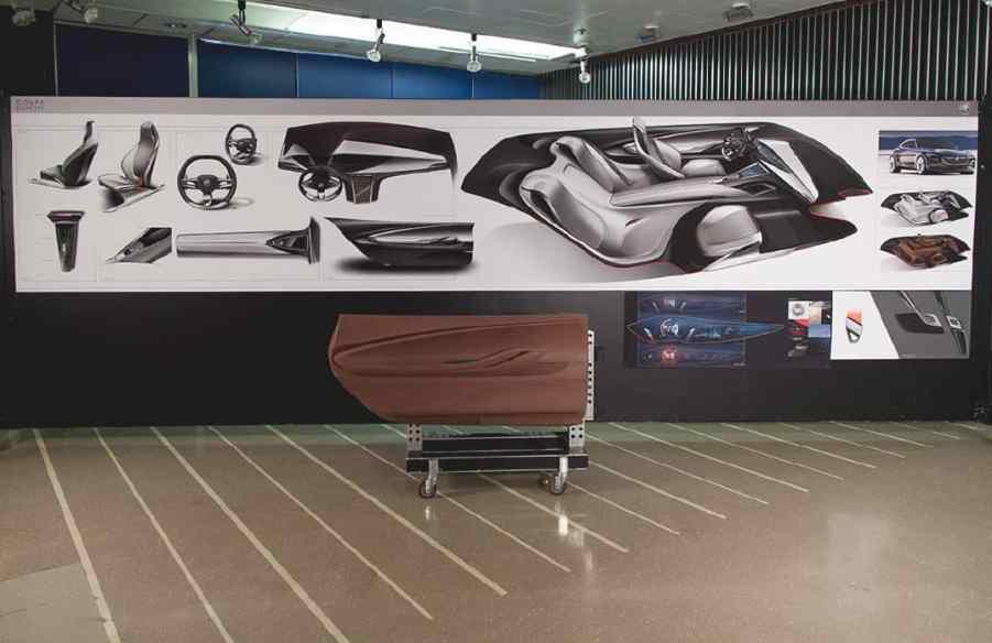 Buick Avista concept clay sculpting