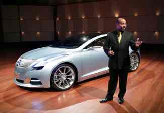 Ed Welburn with 2007 Buick Riviera concept