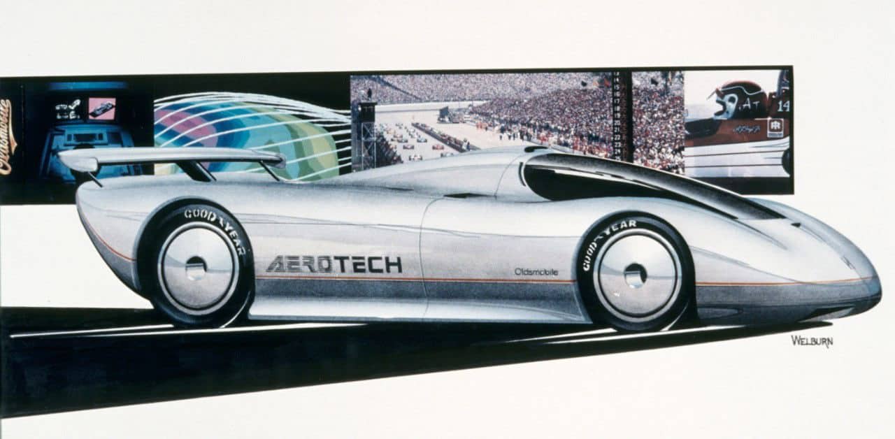 Ed Welburn's sketch of the Oldsmobile Aerotech