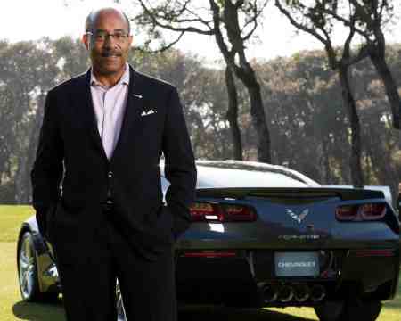 Ed Welburn with 6th generation Chevrolet Corvette