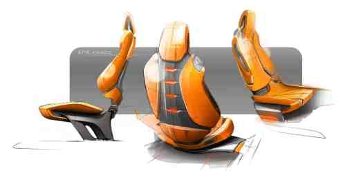 Hyundai Intrado seat sketches by Nico Munkler