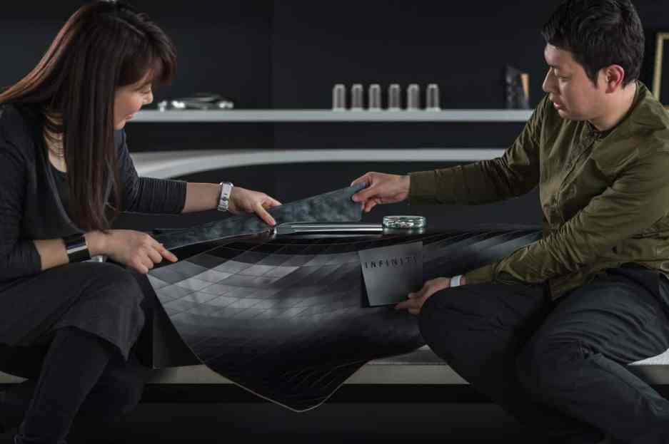 Infiniti QX Sport Inspiration color and materials selection