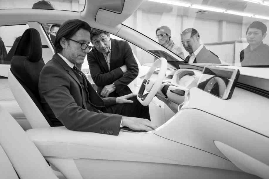 Infiniti design director Alfonso albaisa inspects the QX Sport Inspiration interior design progression