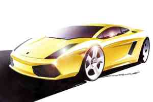 Lamborghini Gallardo design sketch (2003)