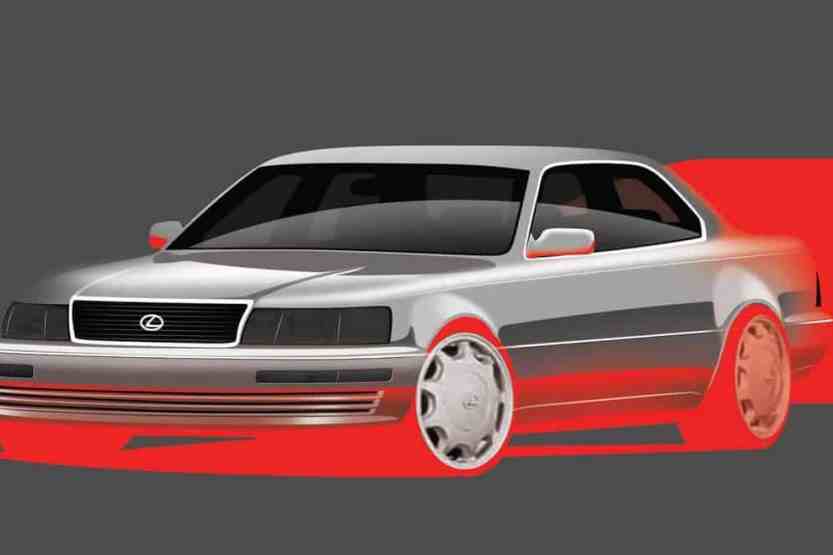 Lexus LS 400 rendering by Niels van Roij