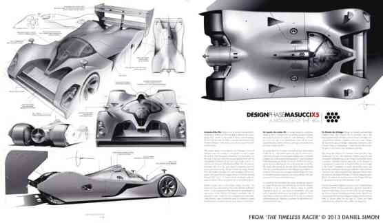Timeless Racer Masucci X5 sketches by Daniel Simon