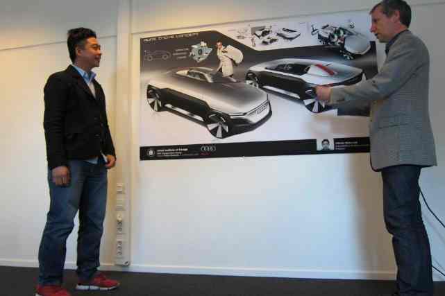 Irfendy Mohamad (left) with Klemens Rossnagel at the concept review of the Audi Future Elements project